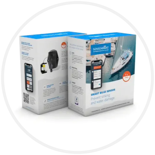 Boxed bilge alarm sensor.